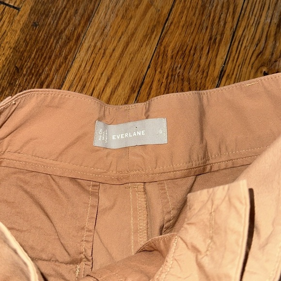 Everlane caramel the taper pleated pant 100% cotton neutral 0 - Picture 5 of 6